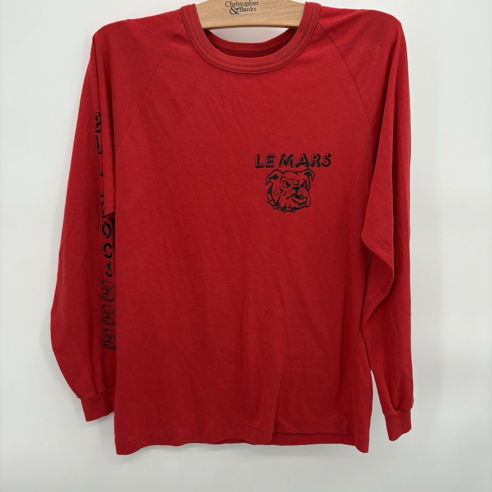 Le‎ Mars Iowa Vintage Sports/Gym Long Sleeve Shirt Single Stich Size Medium